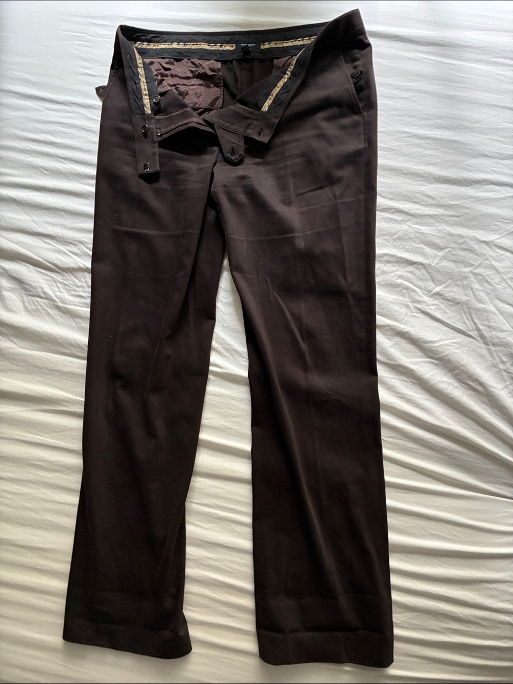 Burberry London Rich Brown pants with Branded Trim excellent condition Y2K